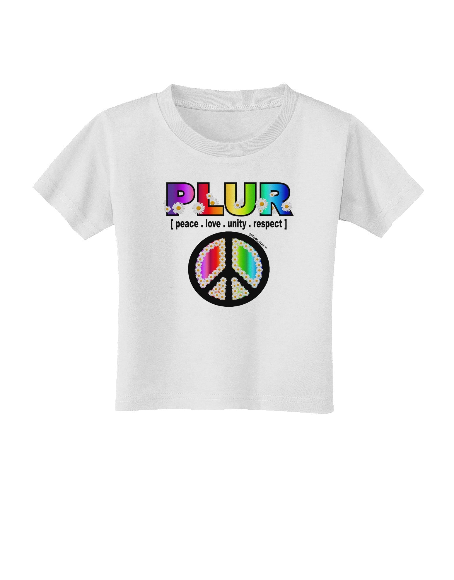 PLUR Rainbow Toddler T-Shirt-Toddler T-Shirt-TooLoud-White-2T-Davson Sales