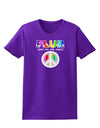 PLUR Rainbow Womens Dark T-Shirt-TooLoud-Purple-X-Small-Davson Sales