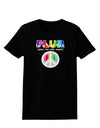 PLUR Rainbow Womens Dark T-Shirt-TooLoud-Black-X-Small-Davson Sales