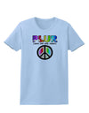 PLUR Rainbow Womens T-Shirt-Womens T-Shirt-TooLoud-Light-Blue-X-Small-Davson Sales