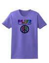 PLUR Rainbow Womens T-Shirt-Womens T-Shirt-TooLoud-Violet-X-Small-Davson Sales