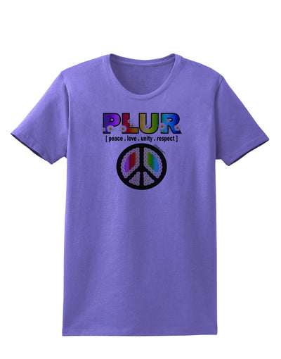 PLUR Rainbow Womens T-Shirt-Womens T-Shirt-TooLoud-Violet-X-Small-Davson Sales