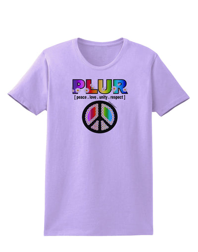 PLUR Rainbow Womens T-Shirt-Womens T-Shirt-TooLoud-Lavender-X-Small-Davson Sales