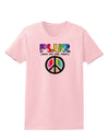 PLUR Rainbow Womens T-Shirt-Womens T-Shirt-TooLoud-PalePink-X-Small-Davson Sales