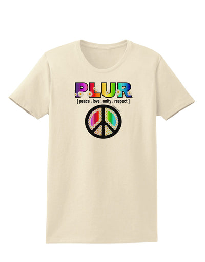 PLUR Rainbow Womens T-Shirt-Womens T-Shirt-TooLoud-Natural-X-Small-Davson Sales