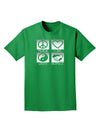 PLUR Squares BnW Adult Dark T-Shirt-Mens T-Shirt-TooLoud-Kelly-Green-Small-Davson Sales