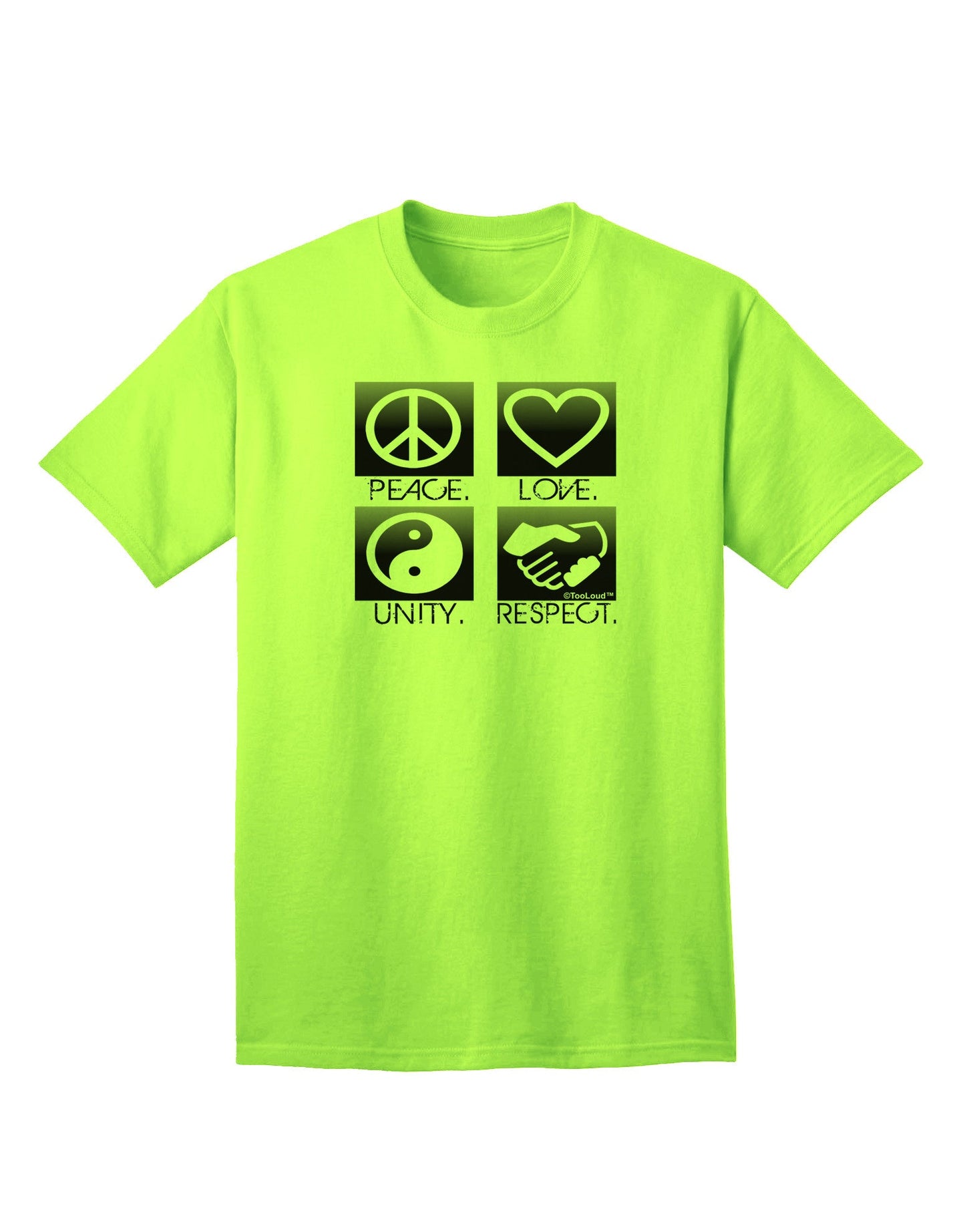 PLUR Squares BnW Adult T-Shirt-Mens T-Shirt-TooLoud-Neon-Green-Small-Davson Sales