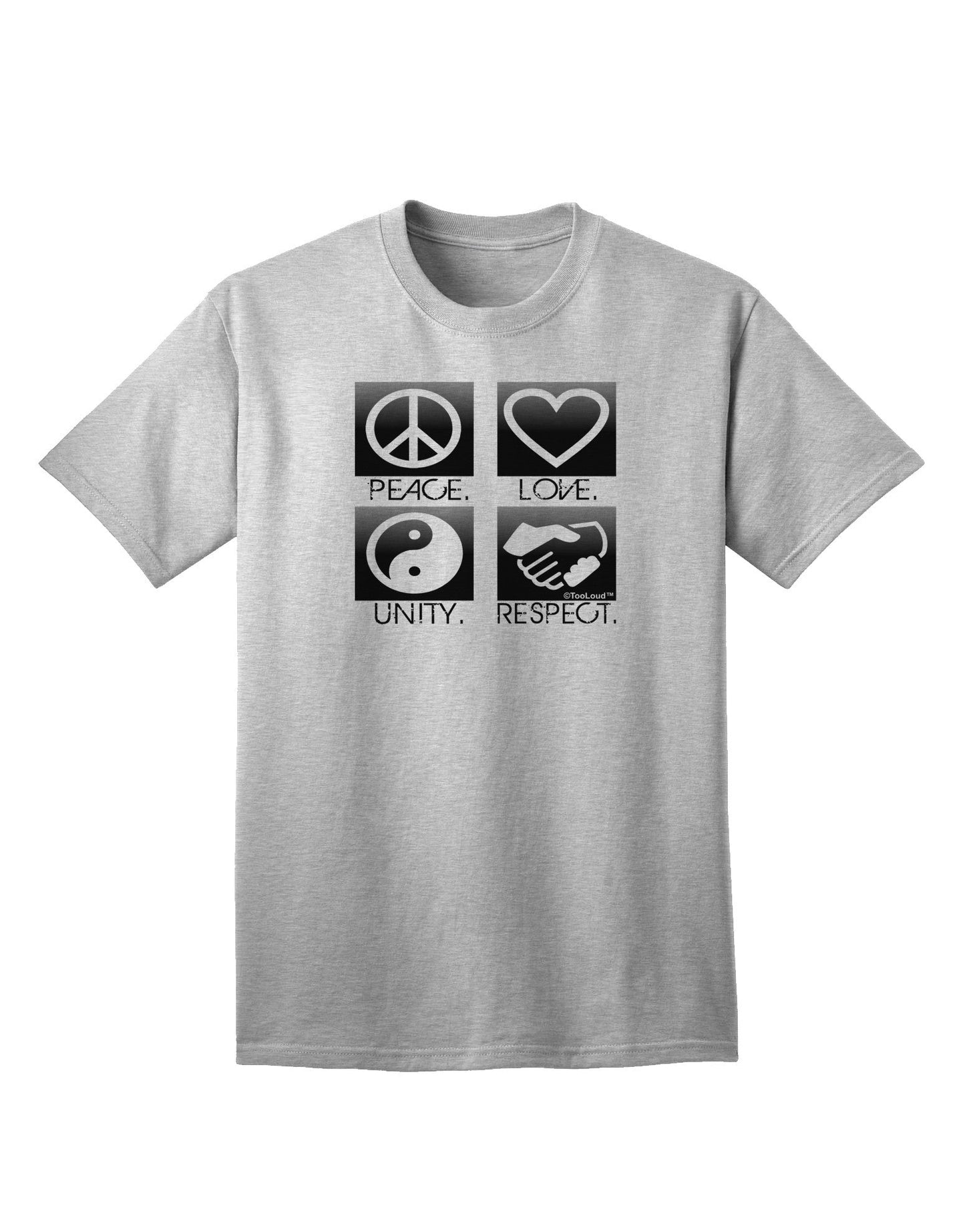 PLUR Squares BnW Adult T-Shirt-Mens T-Shirt-TooLoud-AshGray-Small-Davson Sales