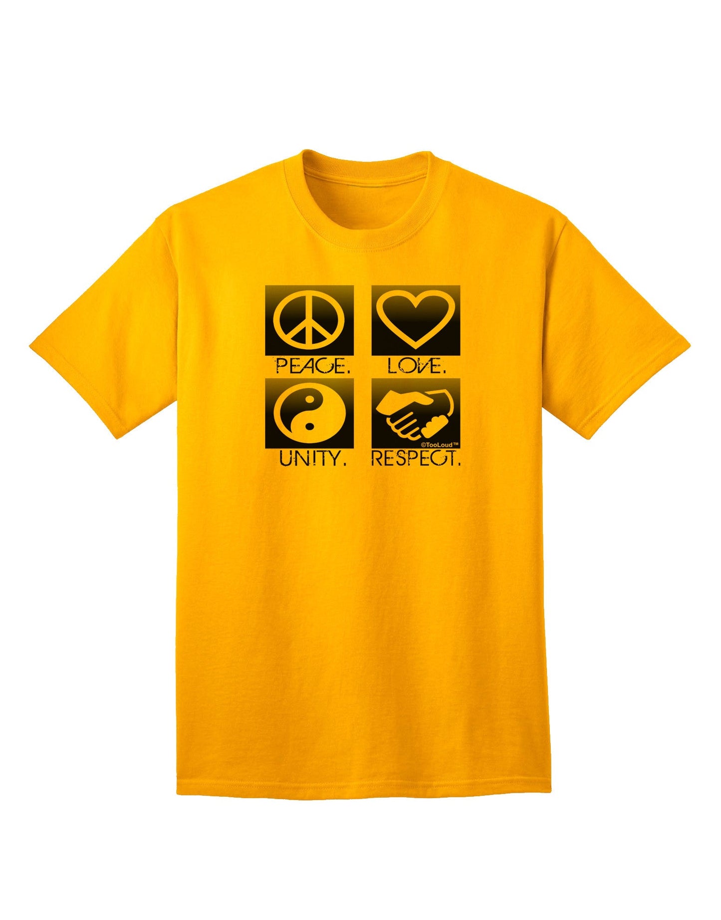 PLUR Squares BnW Adult T-Shirt-Mens T-Shirt-TooLoud-Gold-Small-Davson Sales