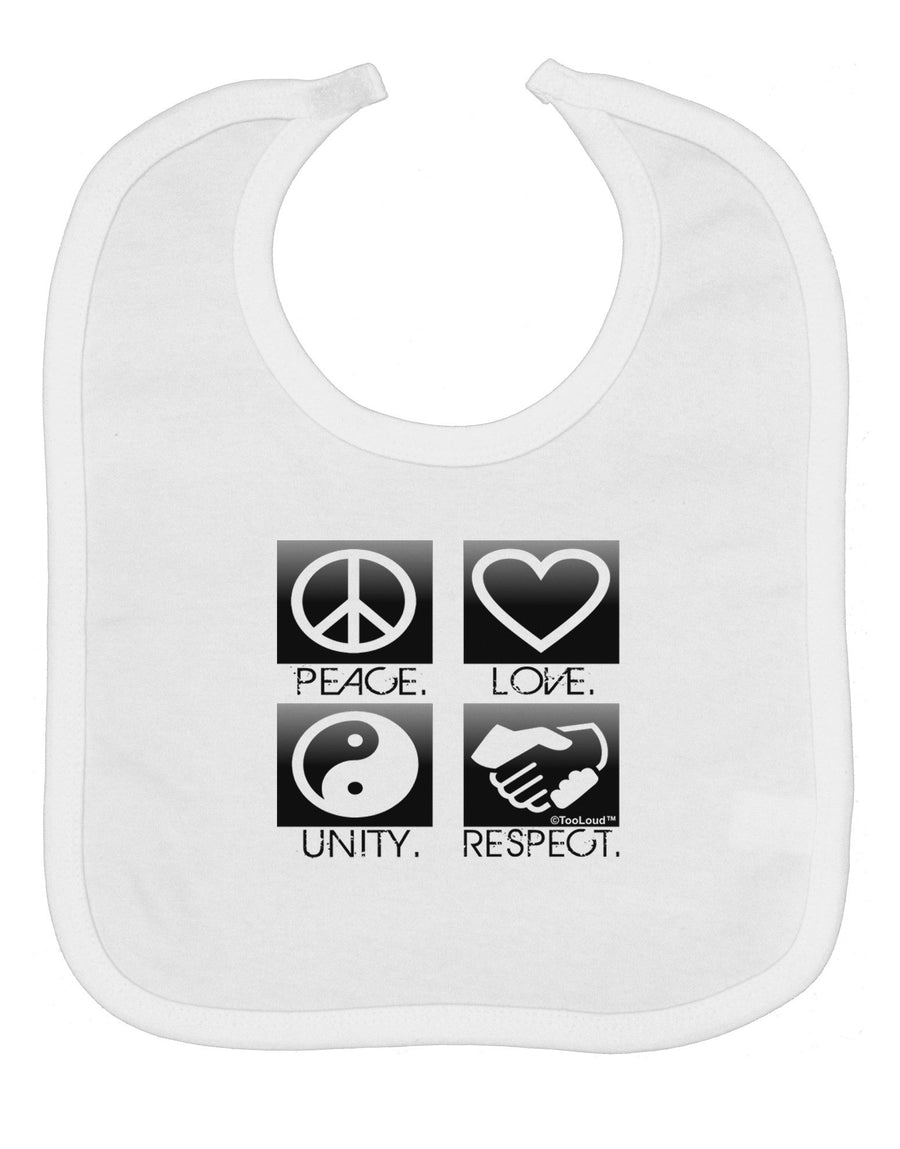 PLUR Squares BnW Baby Bib