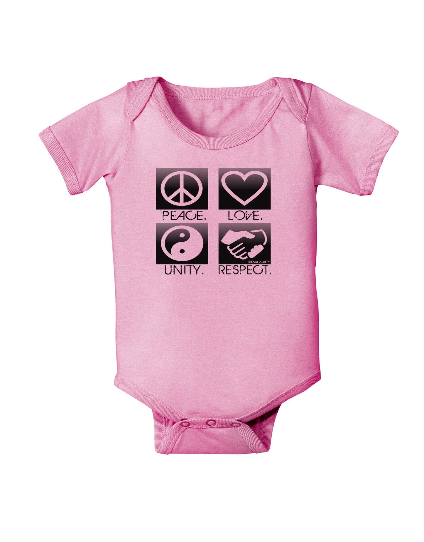 PLUR Squares BnW Baby Romper Bodysuit-Baby Romper-TooLoud-Pink-06-Months-Davson Sales