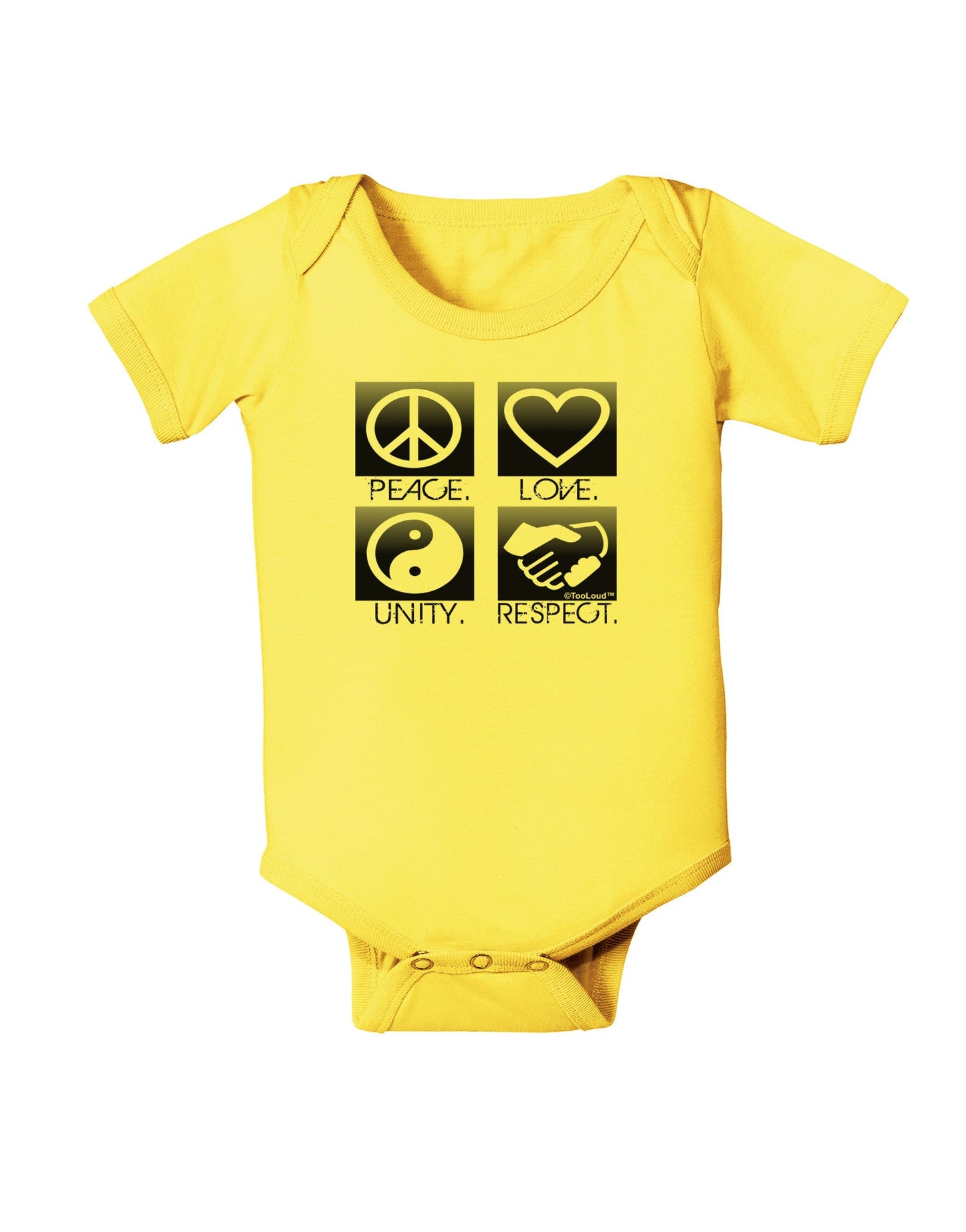 PLUR Squares BnW Baby Romper Bodysuit-Baby Romper-TooLoud-Yellow-06-Months-Davson Sales