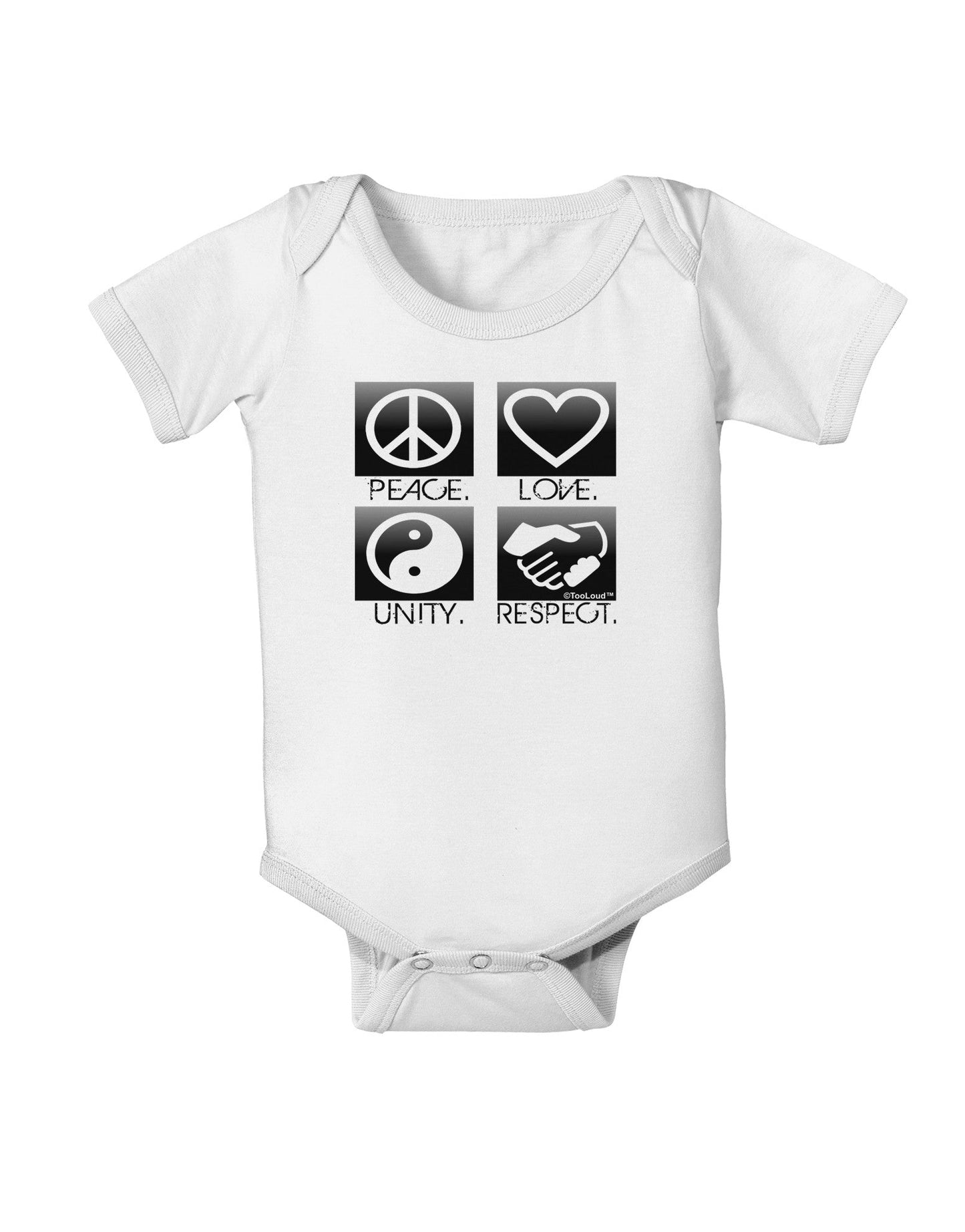 PLUR Squares BnW Baby Romper Bodysuit-Baby Romper-TooLoud-White-06-Months-Davson Sales