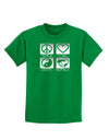 PLUR Squares BnW Childrens Dark T-Shirt-Childrens T-Shirt-TooLoud-Kelly-Green-X-Small-Davson Sales