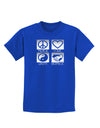 PLUR Squares BnW Childrens Dark T-Shirt-Childrens T-Shirt-TooLoud-Royal-Blue-X-Small-Davson Sales