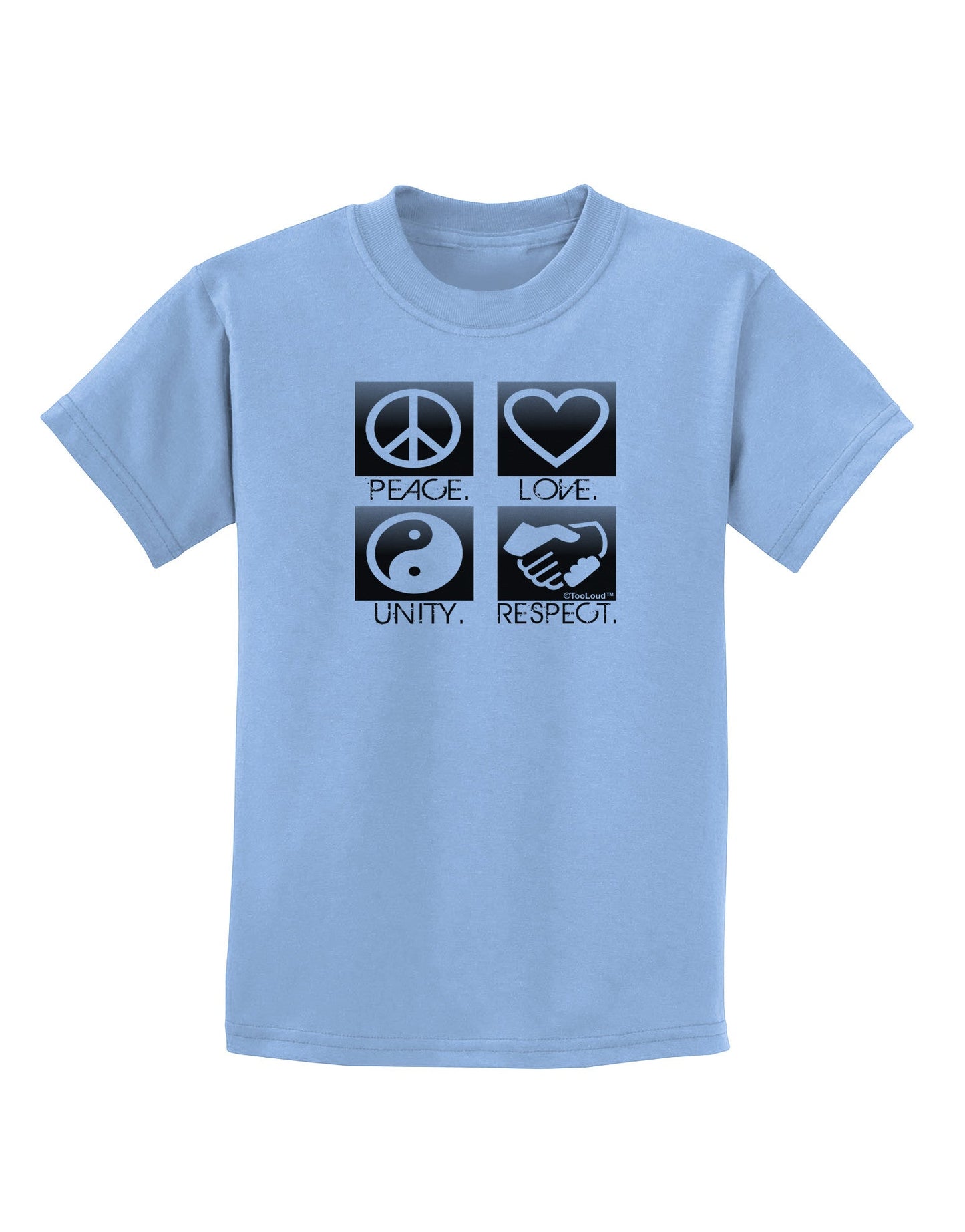 PLUR Squares BnW Childrens T-Shirt-Childrens T-Shirt-TooLoud-Light-Blue-X-Small-Davson Sales