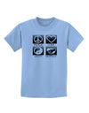 PLUR Squares BnW Childrens T-Shirt-Childrens T-Shirt-TooLoud-Light-Blue-X-Small-Davson Sales