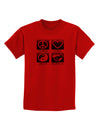 PLUR Squares BnW Childrens T-Shirt-Childrens T-Shirt-TooLoud-Red-X-Small-Davson Sales