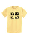 PLUR Squares BnW Childrens T-Shirt-Childrens T-Shirt-TooLoud-Daffodil-Yellow-X-Small-Davson Sales