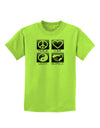 PLUR Squares BnW Childrens T-Shirt-Childrens T-Shirt-TooLoud-Lime-Green-X-Small-Davson Sales