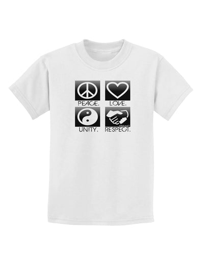 PLUR Squares BnW Childrens T-Shirt-Childrens T-Shirt-TooLoud-White-X-Small-Davson Sales