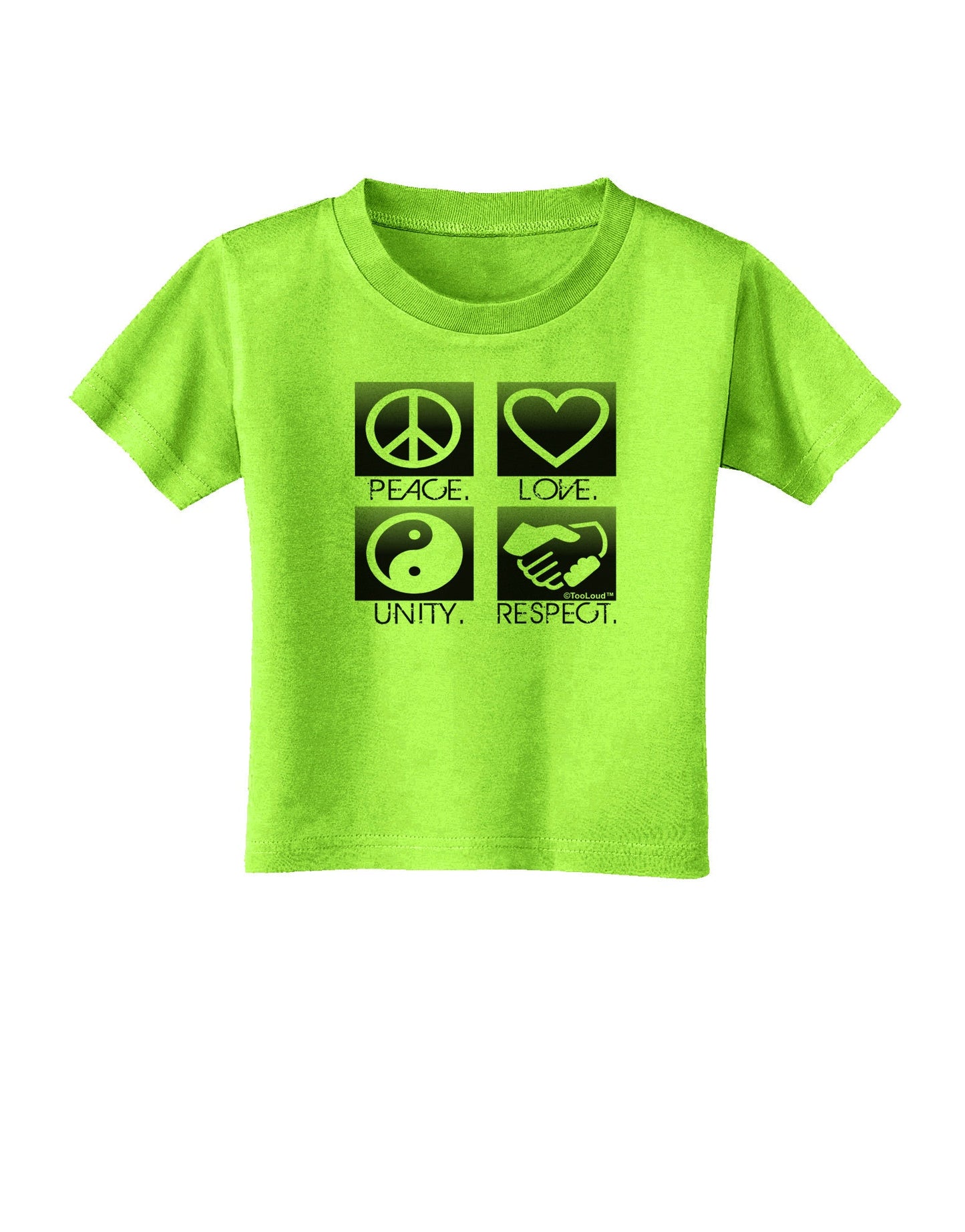PLUR Squares BnW Toddler T-Shirt-Toddler T-Shirt-TooLoud-Lime-Green-2T-Davson Sales