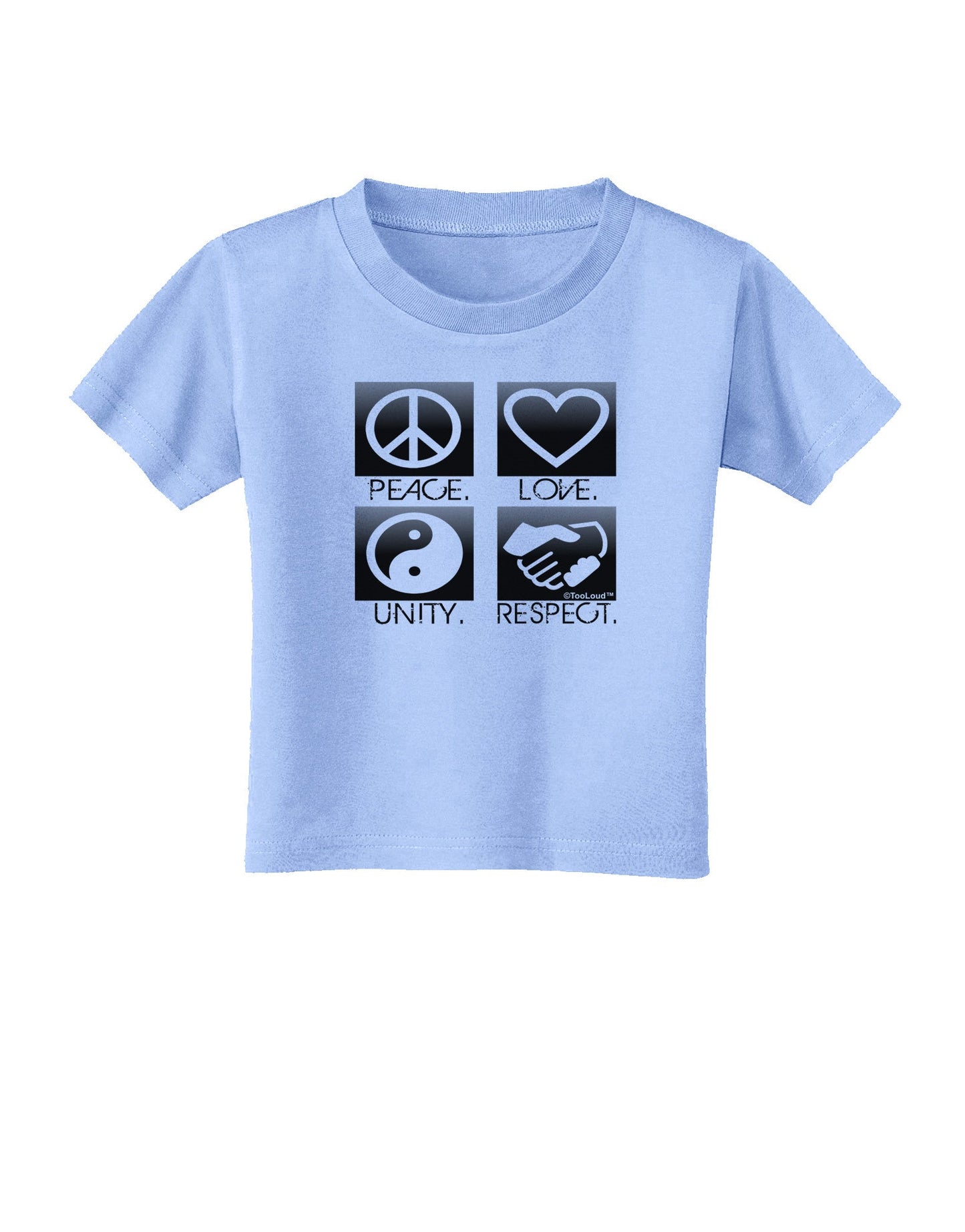 PLUR Squares BnW Toddler T-Shirt-Toddler T-Shirt-TooLoud-Aquatic-Blue-2T-Davson Sales