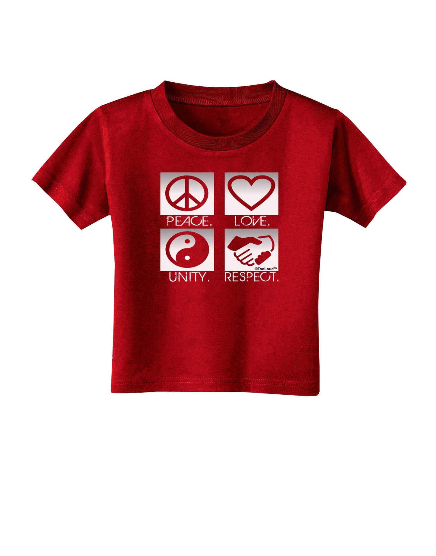 PLUR Squares BnW Toddler T-Shirt Dark-Toddler T-Shirt-TooLoud-Red-2T-Davson Sales