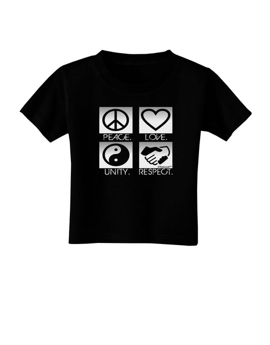PLUR Squares BnW Toddler T-Shirt Dark-Toddler T-Shirt-TooLoud-Black-2T-Davson Sales