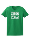 PLUR Squares BnW Womens Dark T-Shirt-TooLoud-Kelly-Green-X-Small-Davson Sales