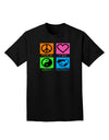 PLUR Squares Color Adult Dark T-Shirt-Mens T-Shirt-TooLoud-Black-Small-Davson Sales