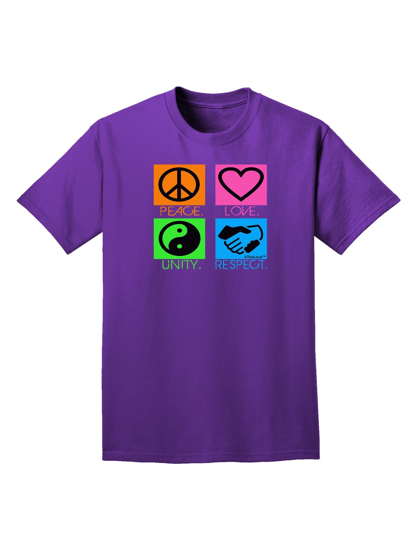 PLUR Squares Color Adult Dark T-Shirt-Mens T-Shirt-TooLoud-Purple-Small-Davson Sales