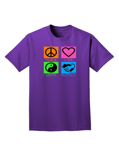 PLUR Squares Color Adult Dark T-Shirt-Mens T-Shirt-TooLoud-Purple-Small-Davson Sales