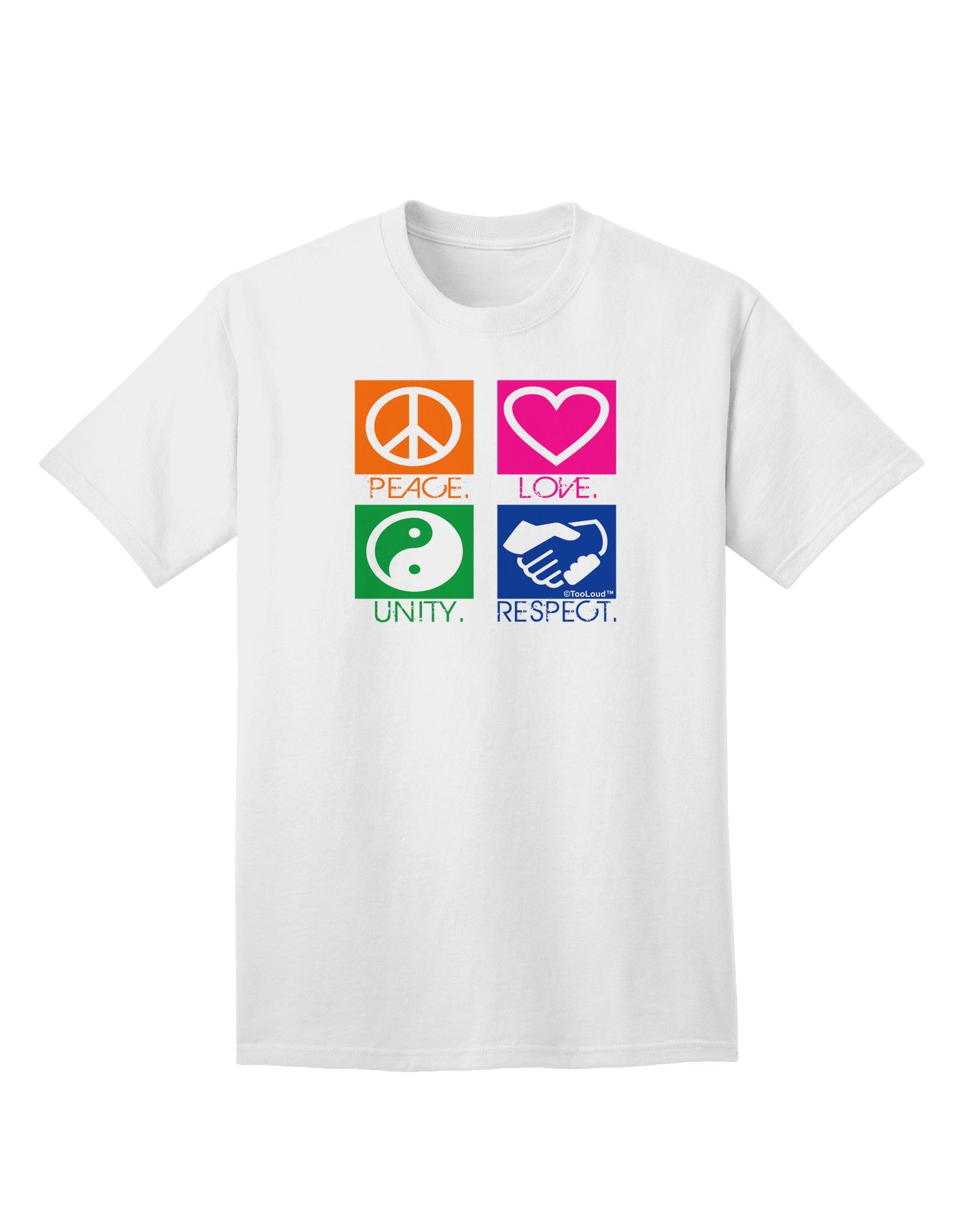 PLUR Squares Color Adult T-Shirt-Mens T-Shirt-TooLoud-White-Small-Davson Sales