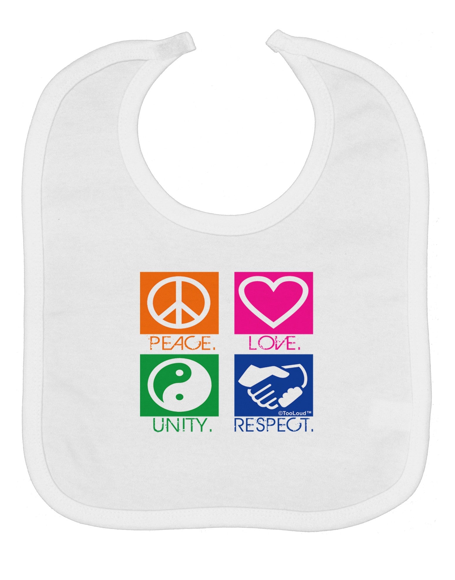 PLUR Squares Color Baby Bib