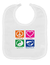 PLUR Squares Color Baby Bib