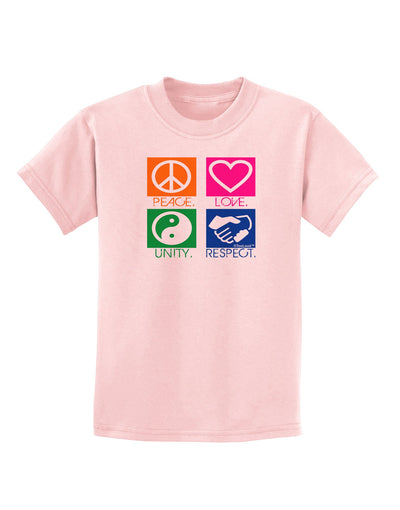 PLUR Squares Color Childrens T-Shirt-Childrens T-Shirt-TooLoud-PalePink-X-Small-Davson Sales