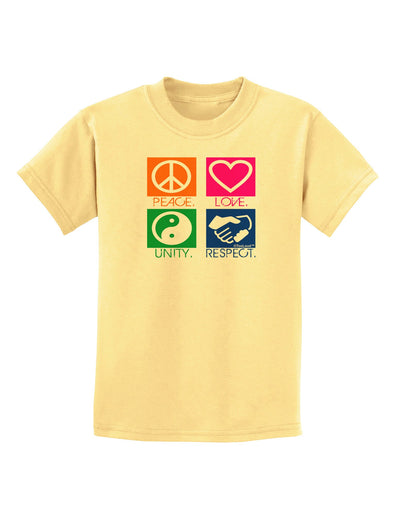 PLUR Squares Color Childrens T-Shirt-Childrens T-Shirt-TooLoud-Daffodil-Yellow-X-Small-Davson Sales