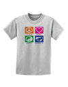 PLUR Squares Color Childrens T-Shirt-Childrens T-Shirt-TooLoud-AshGray-X-Small-Davson Sales