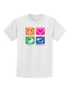 PLUR Squares Color Childrens T-Shirt-Childrens T-Shirt-TooLoud-White-X-Small-Davson Sales