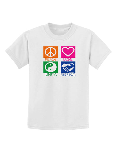 PLUR Squares Color Childrens T-Shirt-Childrens T-Shirt-TooLoud-White-X-Small-Davson Sales