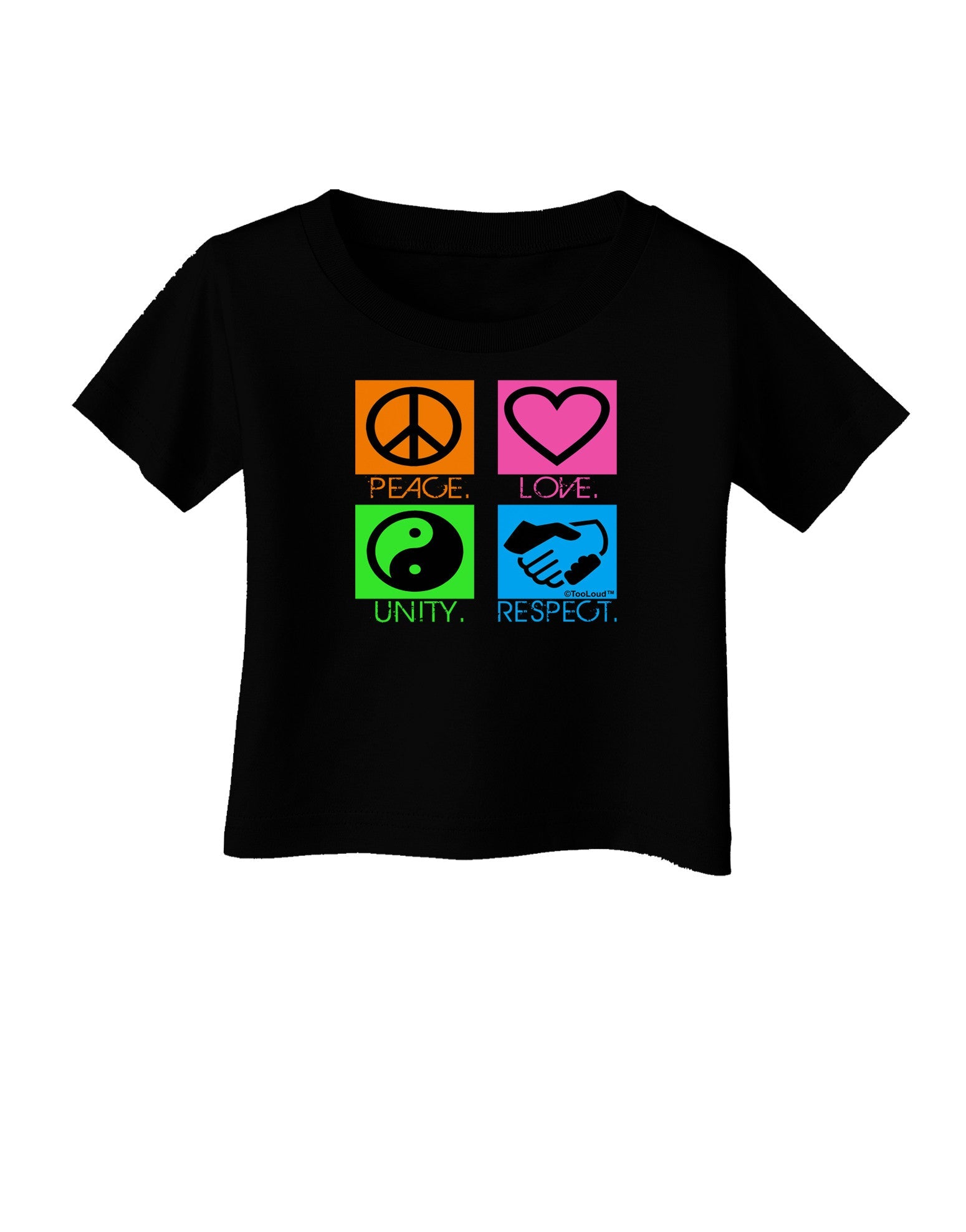 PLUR Squares Color Infant T-Shirt Dark-Infant T-Shirt-TooLoud-Black-06-Months-Davson Sales