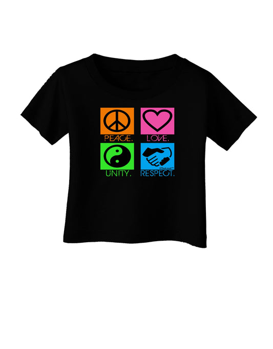 PLUR Squares Color Infant T-Shirt Dark-Infant T-Shirt-TooLoud-Black-06-Months-Davson Sales