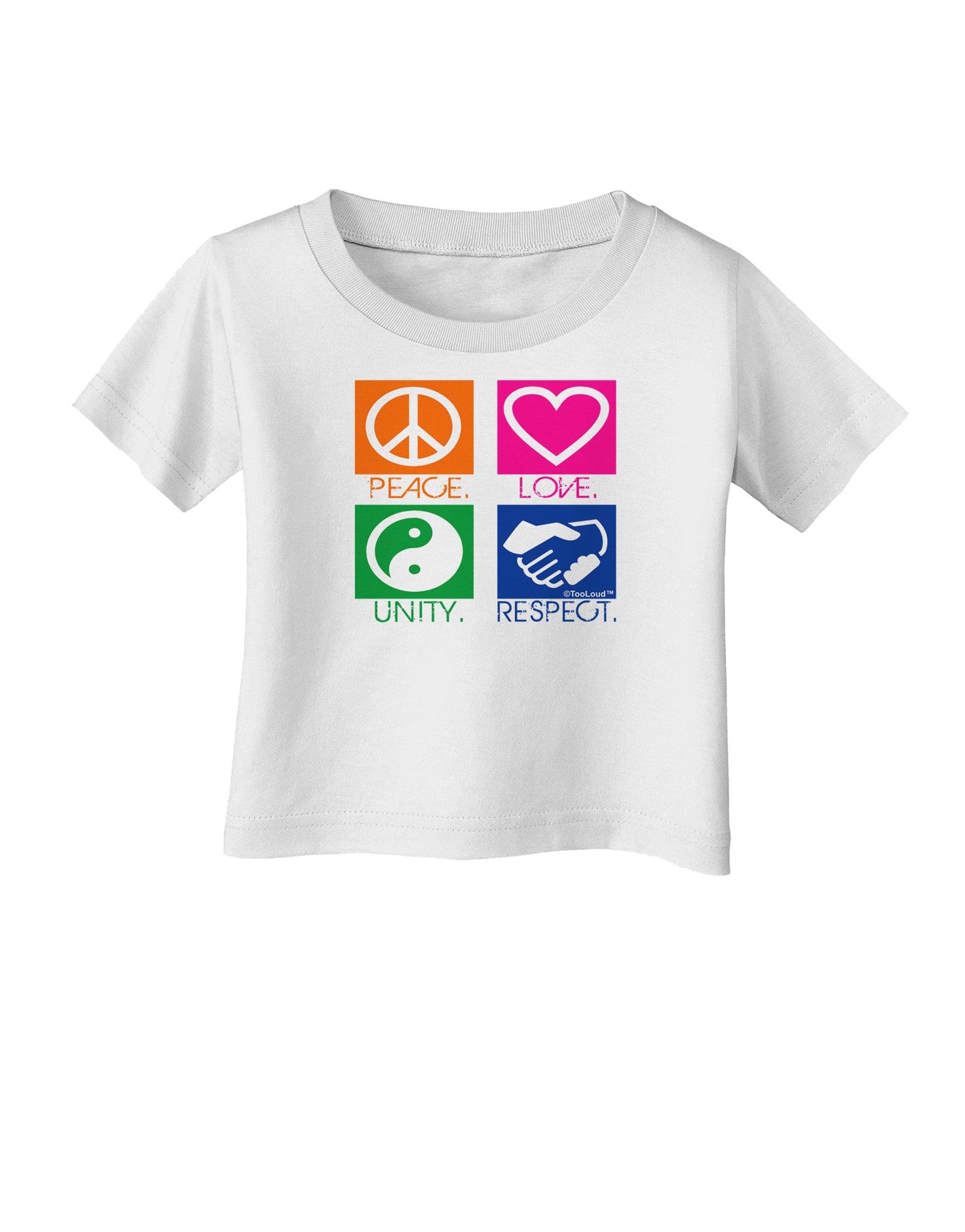 PLUR Squares Color Infant T-Shirt-Infant T-Shirt-TooLoud-White-06-Months-Davson Sales
