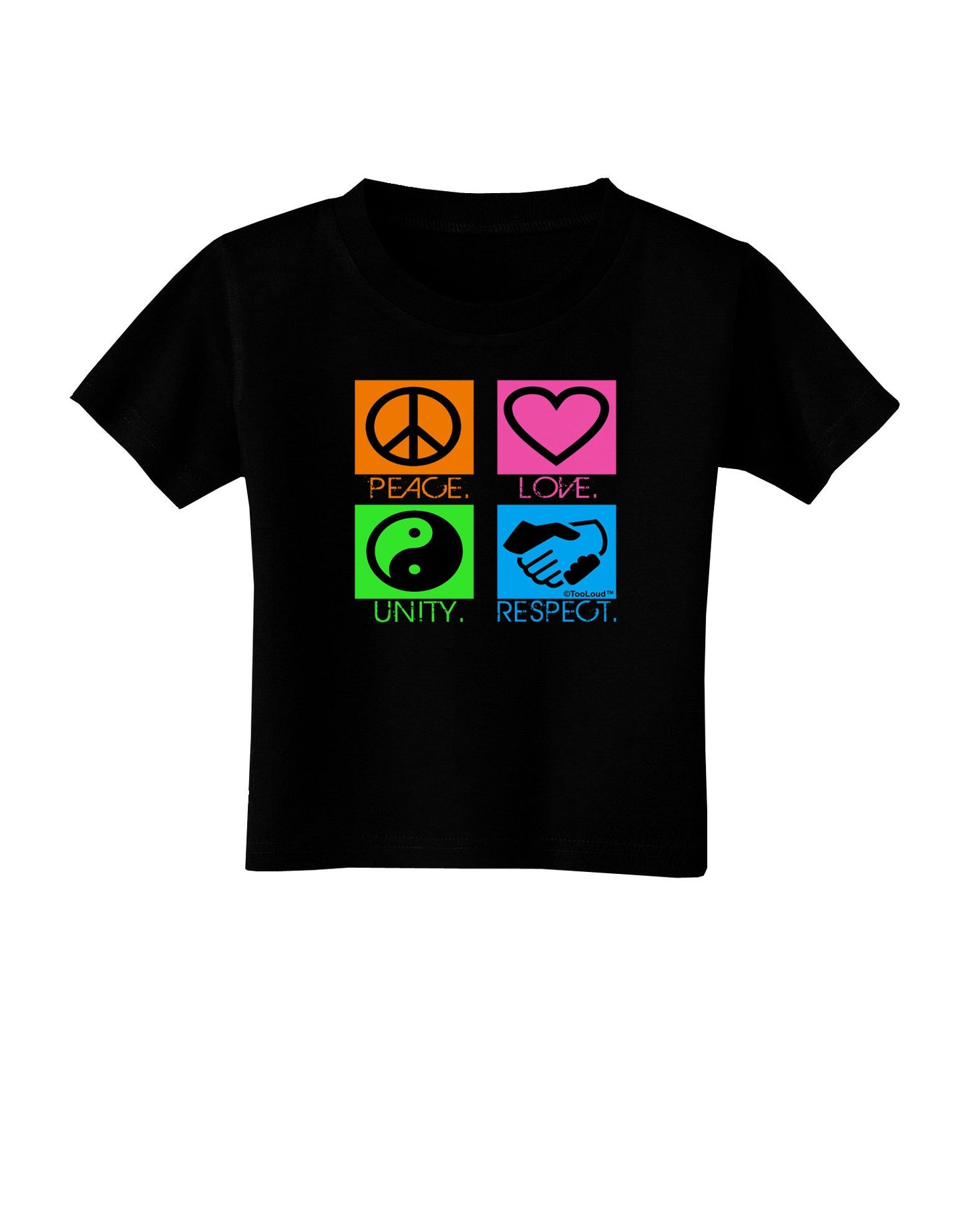 PLUR Squares Color Toddler T-Shirt Dark-Toddler T-Shirt-TooLoud-Black-2T-Davson Sales
