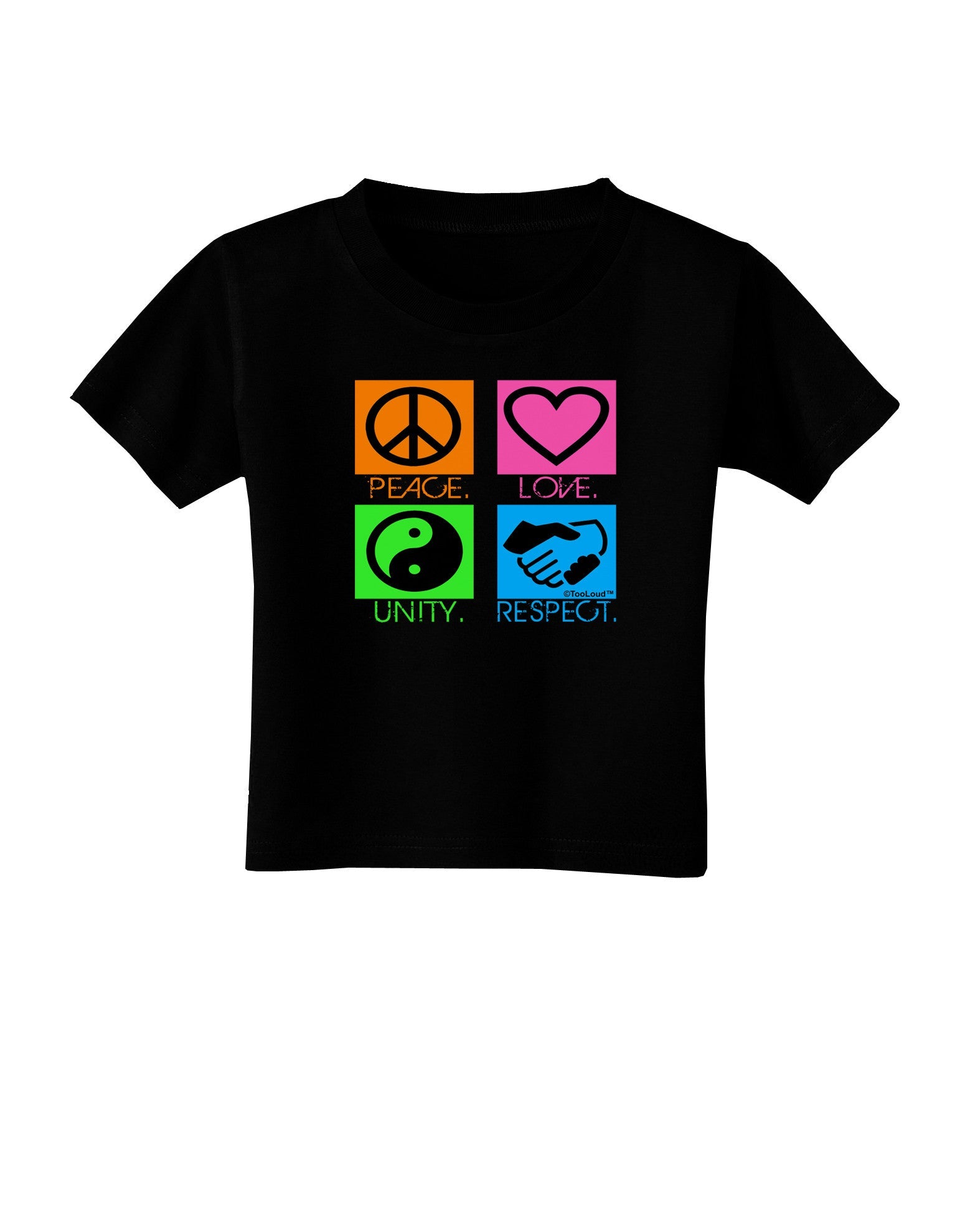 PLUR Squares Color Toddler T-Shirt Dark-Toddler T-Shirt-TooLoud-Black-2T-Davson Sales