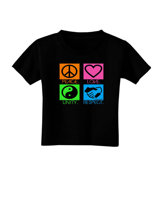 PLUR Squares Color Toddler T-Shirt Dark-Toddler T-Shirt-TooLoud-Black-2T-Davson Sales