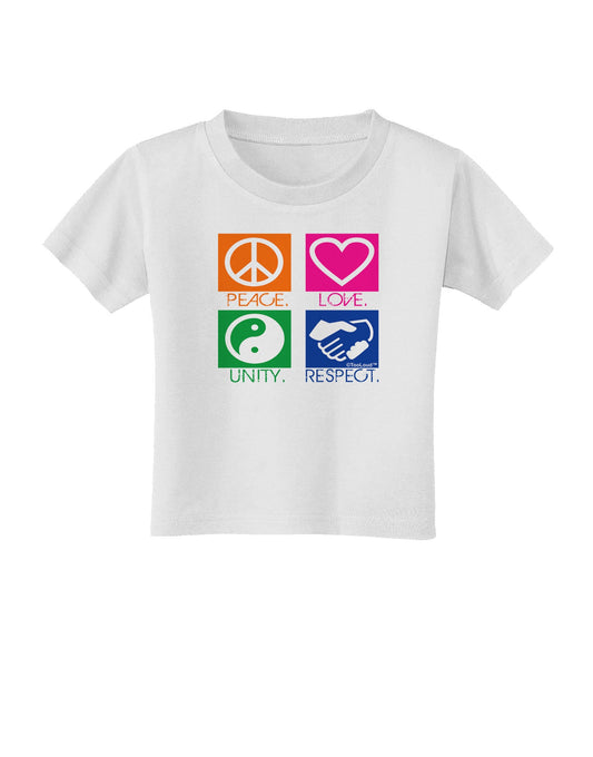 PLUR Squares Color Toddler T-Shirt-Toddler T-Shirt-TooLoud-White-2T-Davson Sales