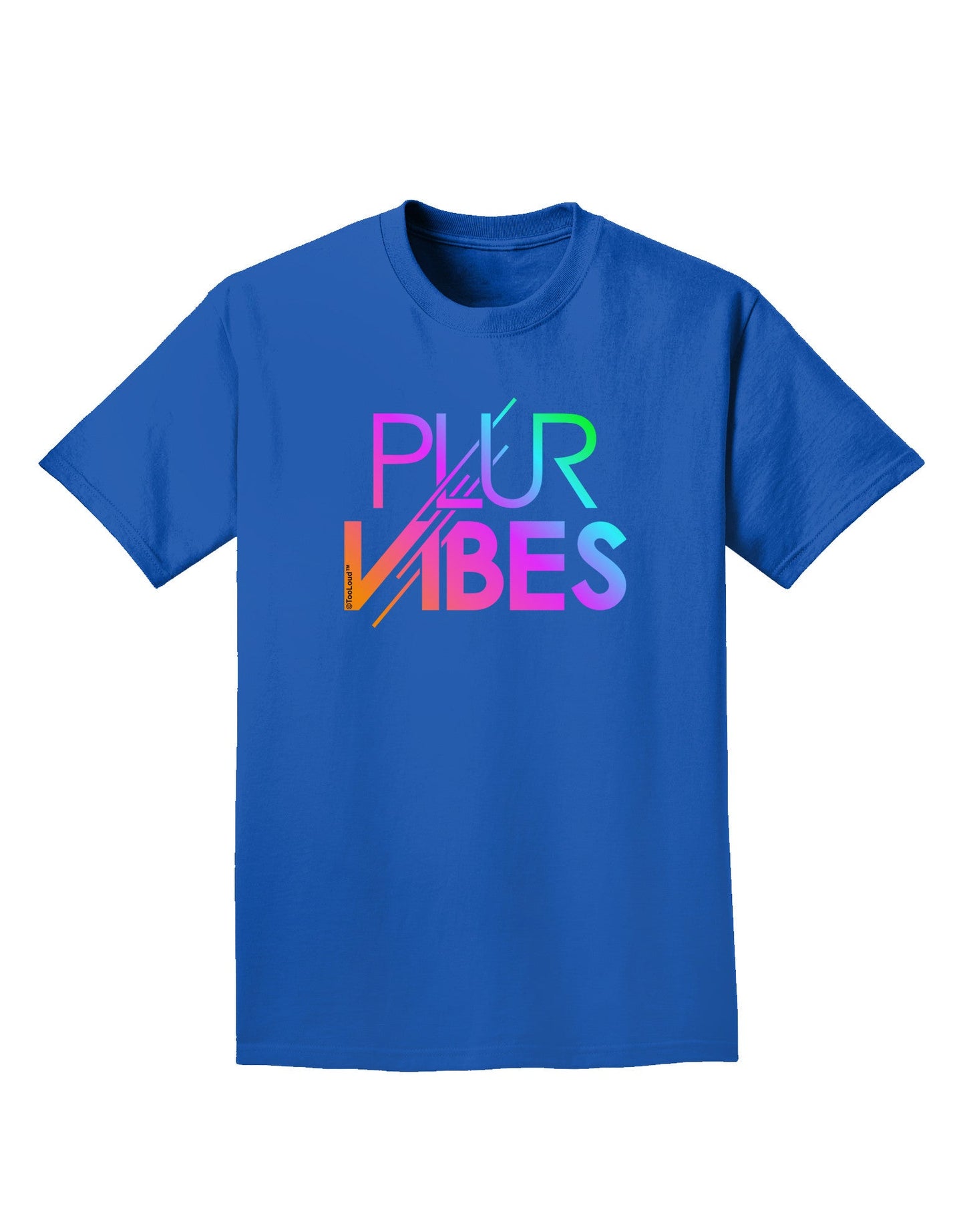 PLUR Vibes Adult Dark T-Shirt-Mens T-Shirt-TooLoud-Royal-Blue-Small-Davson Sales