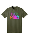 PLUR Vibes Adult Dark T-Shirt-Mens T-Shirt-TooLoud-Military-Green-Small-Davson Sales